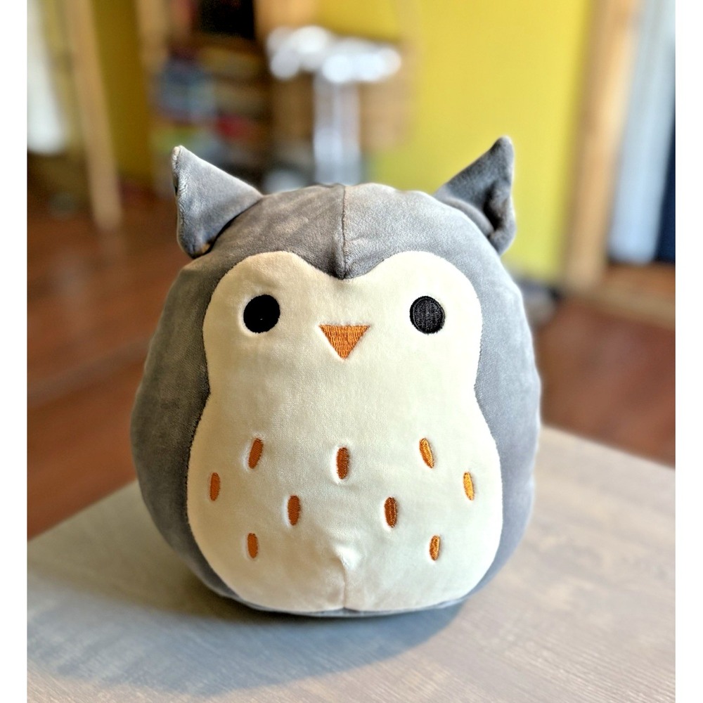 Kellytoy Squishmallows 8" Hoot the Gray Owl Super Soft Plush Toy Pillow Pet